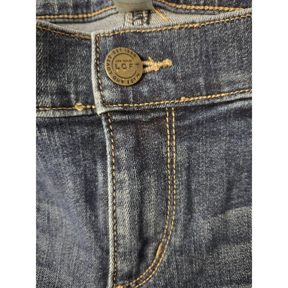 Loft Jeans Women's‎ Size 4 Modern Skinny Crop 5 Pocket Blue Jeans